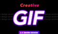 design GIF animated banner , giphy and loop