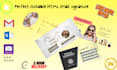 design HTML clickable email signature gmail outlook and more
