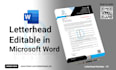 create, design professional letterhead in editable microsoft word