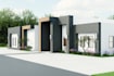 render realistic modern house exterior design