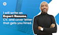 write an expert resume, CV, and cover letter that gets you hired