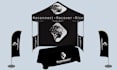 design tent, table cover, flag and canopy tent