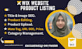 write unique provide wix website product listing