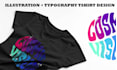create custom illustration and typographic tshirt design