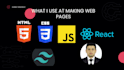 create stunning web apps with HTML CSS javascript react