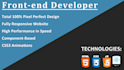 be your front end web developer using react, HTML, CSS, and javascript