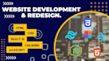 design and develop website with html css javascript tailwind css and reactjs
