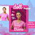 create a custom barbie in a box doll like portrait