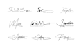 design a handwritten scripted cursive signature logo design