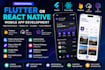 build a professional flutter or react native app with firebase API and ai