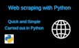 do web scraping with python