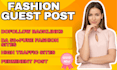 publish a guest post on beauty, fashion and lifestyle blogs