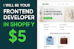 convert shopify responsive frontend in HTML, CSS, javascript, for shopify