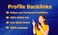 do 200 high quality profile backlinks and manual SEO