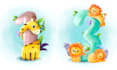 draw numbers as cute illustrations