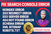fix all search console errors google index 404 error 5xx 3xx