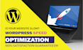do wordpress website speed optimization improve page speed