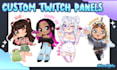 create cute custom chibi twitch panels