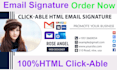 create clickable HTML coding email signature