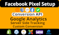 install facebook pixel and google analytics 4,ga4  on your website with GTM