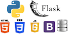 create web application with python flask API plus html css javascript bootstrap