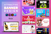 do website banner, facebook cover, youtube banner, instagram post, ad creative