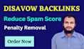 disavow toxic backlinks and remove negative SEO effect