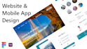 design creative website, mobile app UI, UX design in figma and adobe xd