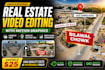 do professional real estate video editing with motion graphics