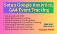 setup google tag manager, ga4 ecommerce tracking, ads conversion tracking