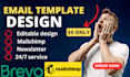 design editable html email template and newsletter