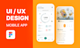 design modern mobile app UI UX mockup by figma, xd