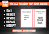 fix rejected amazon kdp book cover resize and edit interior format