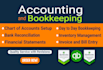 do bookkeeping and accounting in quickbooks online, xero and freshbooks