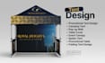 design custom tent designs, feather flags and table cover