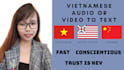 transcribe your vietnamese audio or video