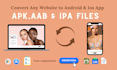 convert wordpress website to android app and ios app in 15 minutes