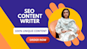 provide SEO content for web pages, blogs, landing pages