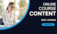 do online course, course content, course creation and course development