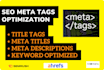 write SEO meta titles and meta descriptions meta tags