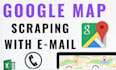 do google maps data scraping, b2b leads with business emails by python API