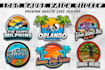 create modern badge, patch, sticker, round logo design