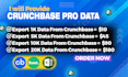 export crunchbase company data, investors data by using crunchbase pro account