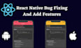 fix bugs, errors and integrate admob in react native
