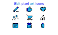design 8 bit pixel art icon set with fast delivery