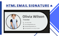design clickable html email signature , email signature html