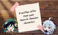 write a personalized letter from a genshin character