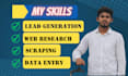 do web research, data collection and qualified leads collection