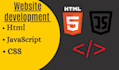 design or develop website using html css and javascript