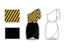 draw illustrations and patterns of dresses
